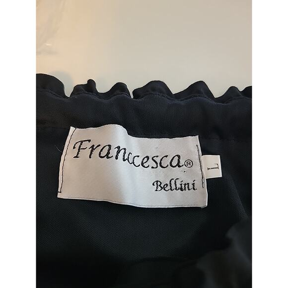 Franccesca Bellini Black Ruffle Layered Sleeveless Mini Dress Women's Large - Picture 10 of 10